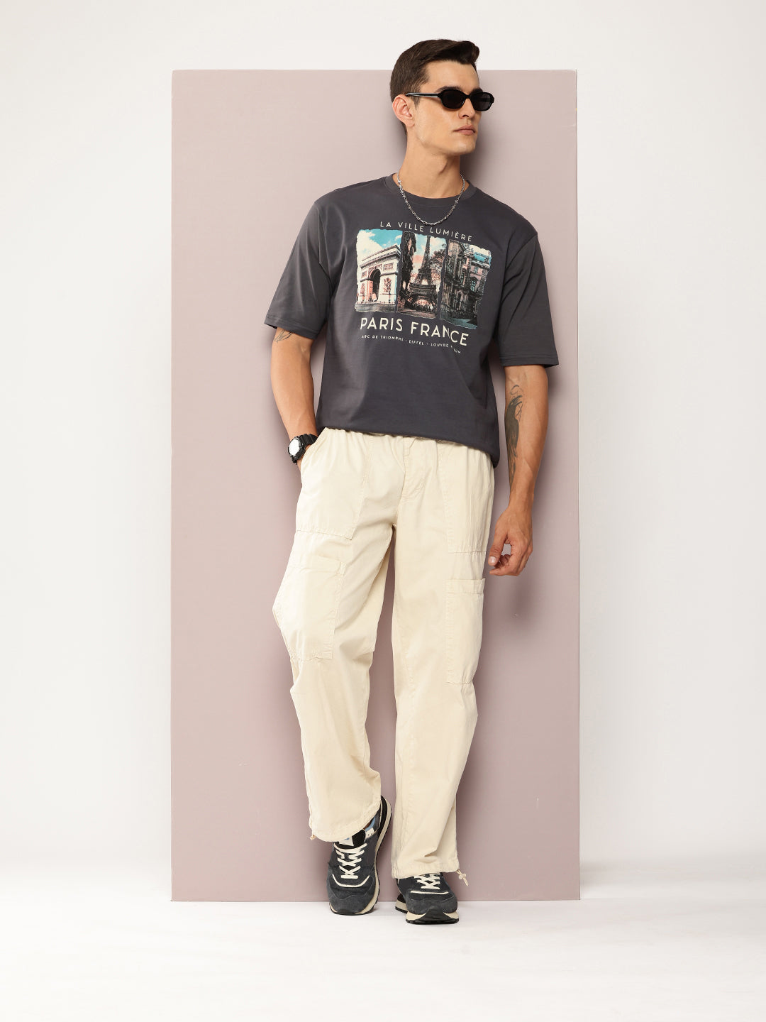 Mens Half Sleeve Round Neck Printed Oversized Fit Tshirts