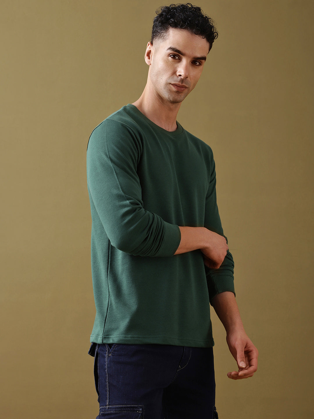 Mens Full Sleeve Round Neck Regular Fit T-Shirts