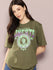 Womens Half Sleeve Round Neck Printed Oversized Fit Tshirts