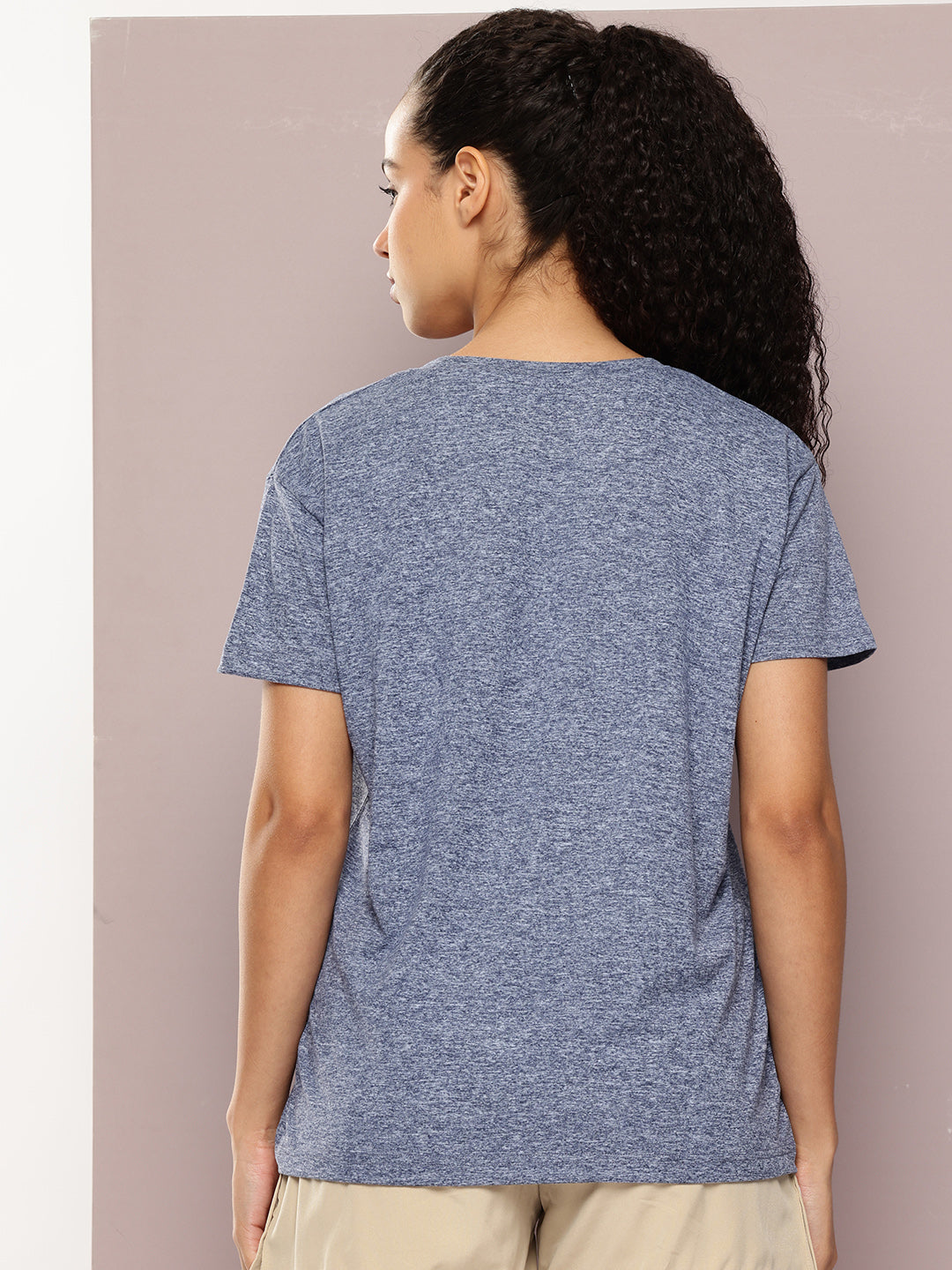 Womens Half Sleeve Round Neck Solid Boxy Fit Tshirts