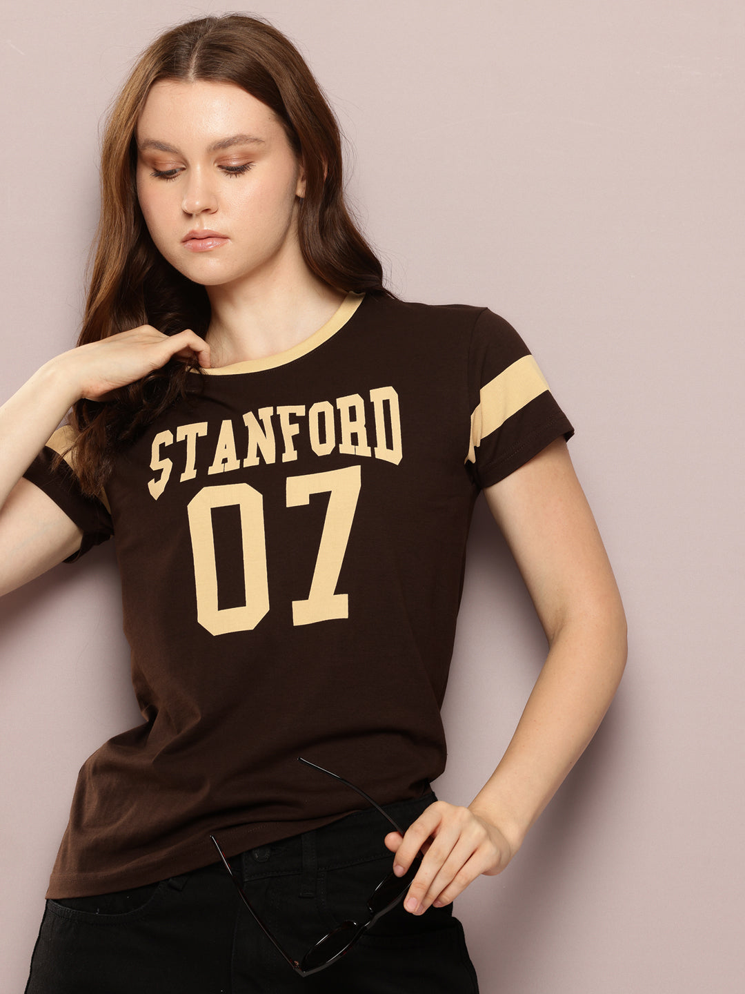 Womens Half Sleeve Round Neck Printed Regular Fit Tshirts