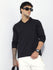 Mens Full Sleeve V-Neck Solid Regular Fit Tshirts