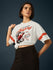 Womens Short Sleeve Printed Oversized Fit Tshirt 