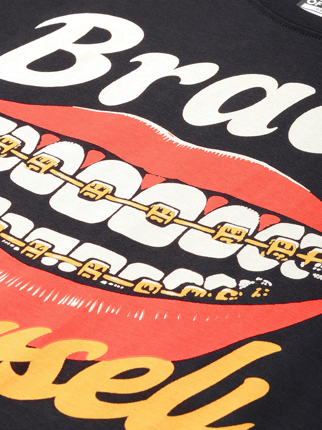 Womens Half Sleeve Round Neck Printed Boxy Fit Tshirts