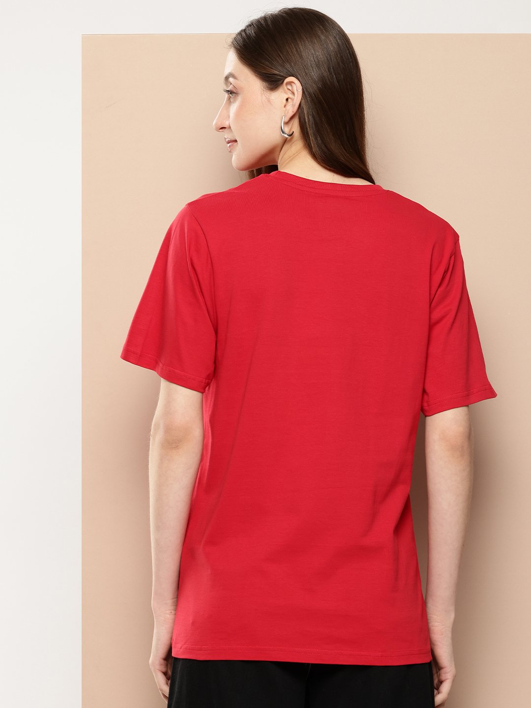 Womens Half Sleeve Round Neck Oversized Fit T-Shirts