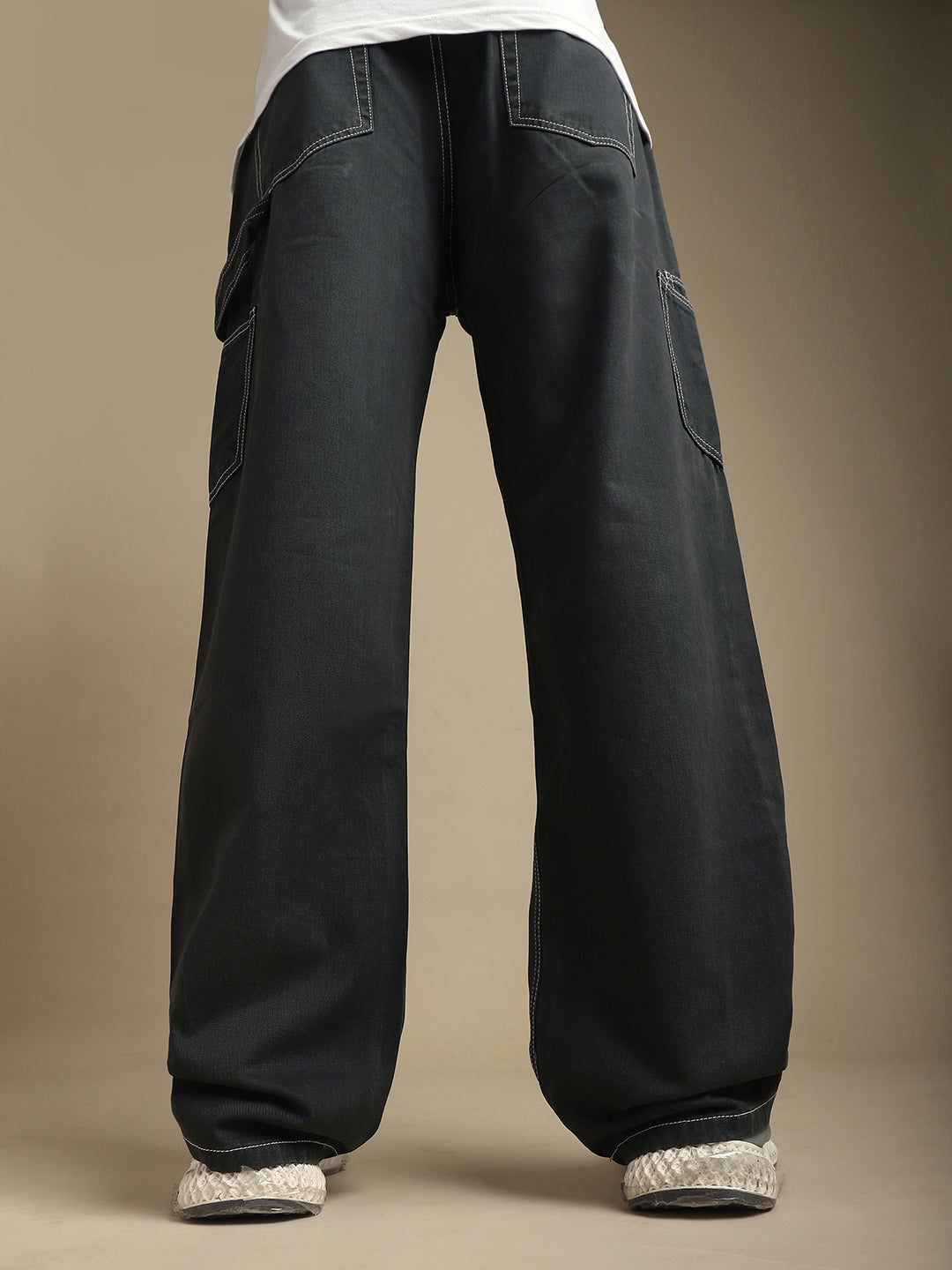 Men Plain Cargo Jeans