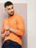 Mens Full Sleeve Polo Neck Solid Oversized Fit Tshirts