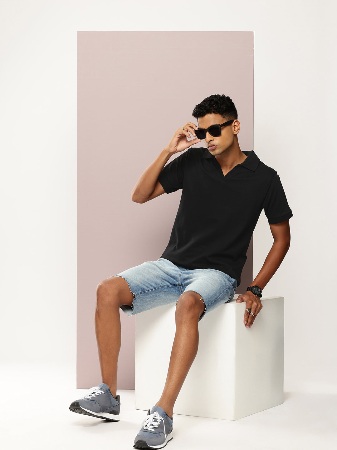 Mens Half Sleeve Polo Neck Solid Regular Fit Tshirts