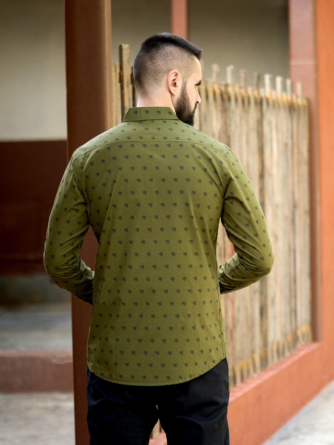 Men All Over Printed Full Sleeve Shirt With Pocket