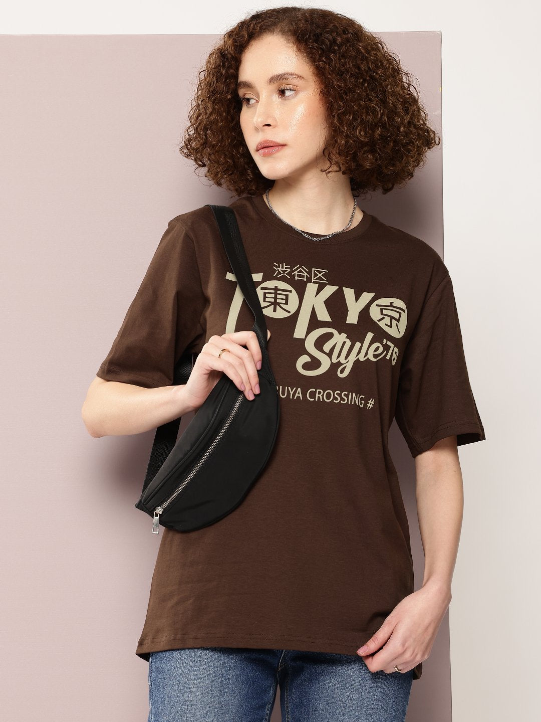 Womens Half Sleeve Round Neck Oversized Fit T-Shirts