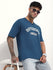 Mens Half Sleeve V-Neck Applique Oversized Fit Tshirts