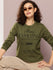 Womens Full Sleeve Round Neck Printed Oversized Fit Tshirts