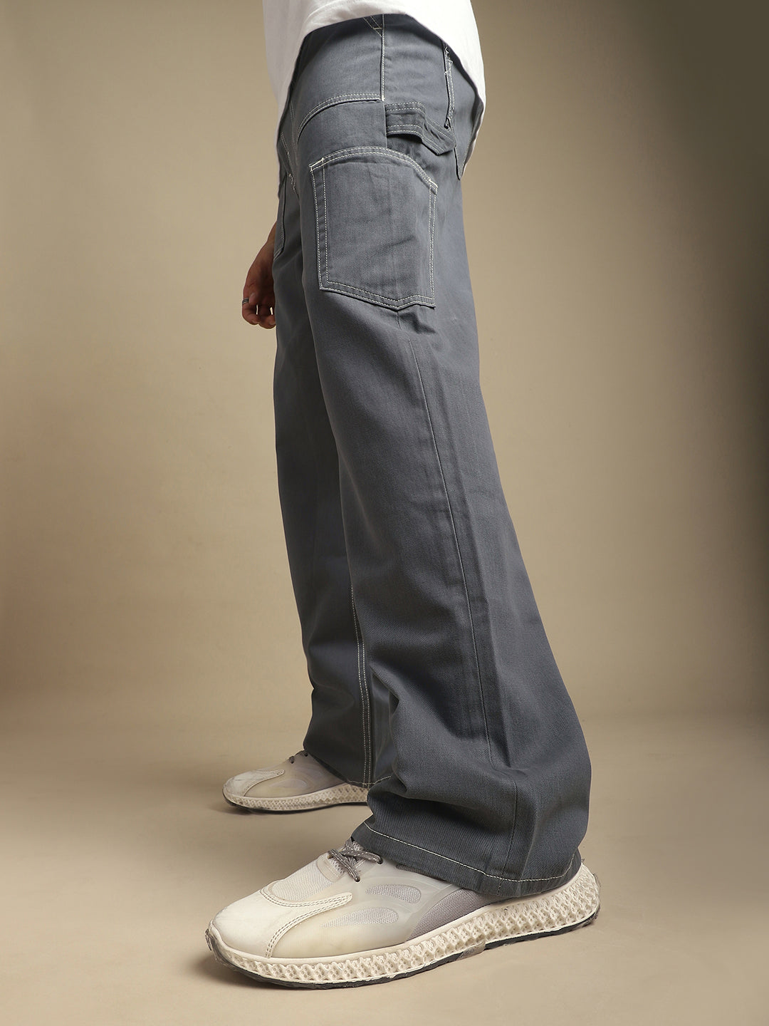 Men Plain Cargo Jeans