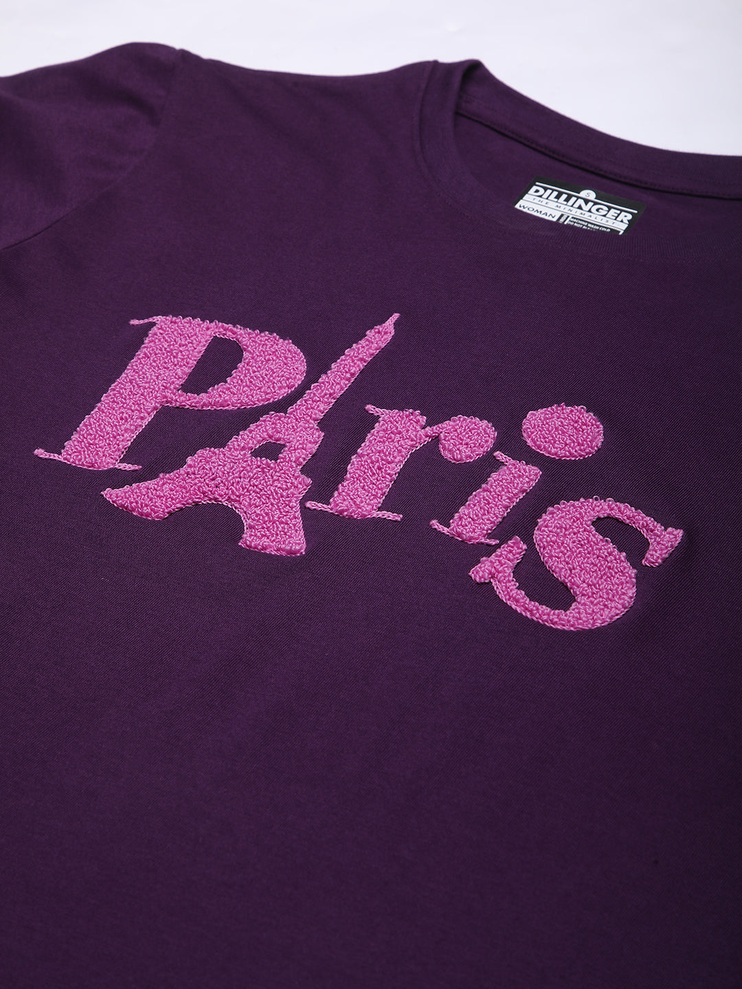 Womens Half Sleeve Round Neck Embroidery Regular Fit Tshirts