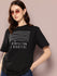 Womens Short Sleeve Embroidery Oversized Fit Tshirt