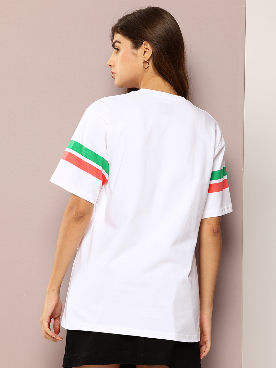 Womens Short Sleeve Printed Oversized Fit Tshirt