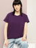 Womens Half Sleeve Round Neck Solid Boxy Fit Tshirts