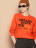 Womens Full Sleeve Round Neck Printed Oversized Fit Tshirts