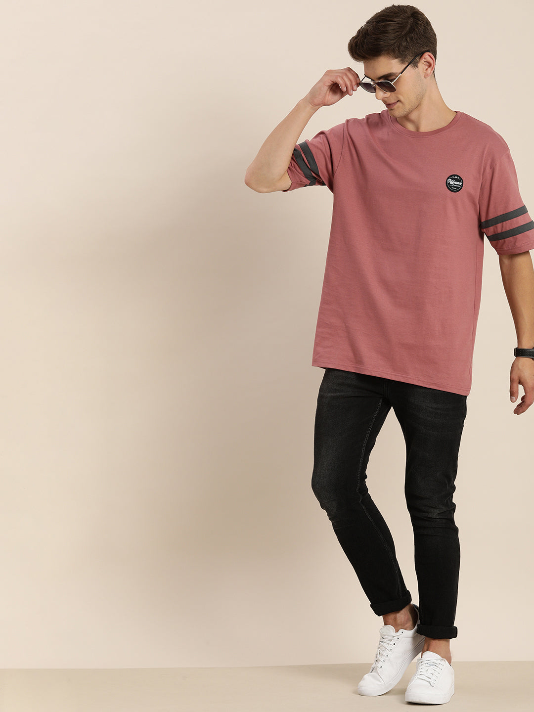 Mens Half Sleeve Round Neck Oversized Fit T-Shirts