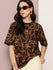 Womens Half Sleeve Round Neck All-Over Printed Oversized Fit Tshirts