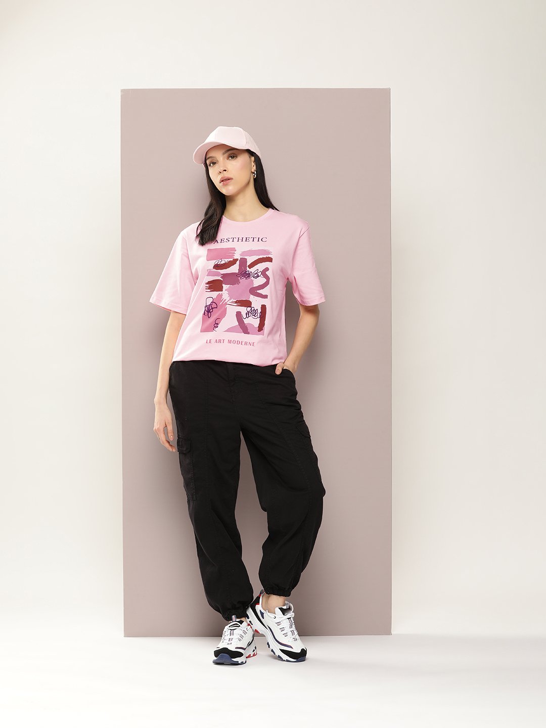 Womens Half Sleeve Round Neck Oversized Fit T-Shirts