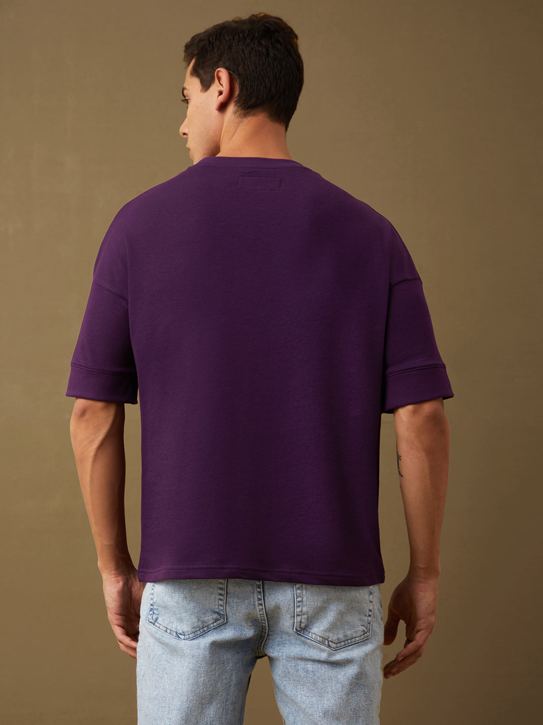 Mens Half Sleeve Round Neck Oversized Fit T-Shirts