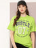 Womens Half Sleeve Round Neck Printed Oversized Fit Tshirts