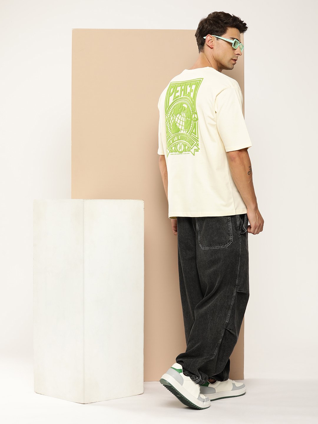 Mens Half Sleeve Round Neck Oversized Fit T-Shirts