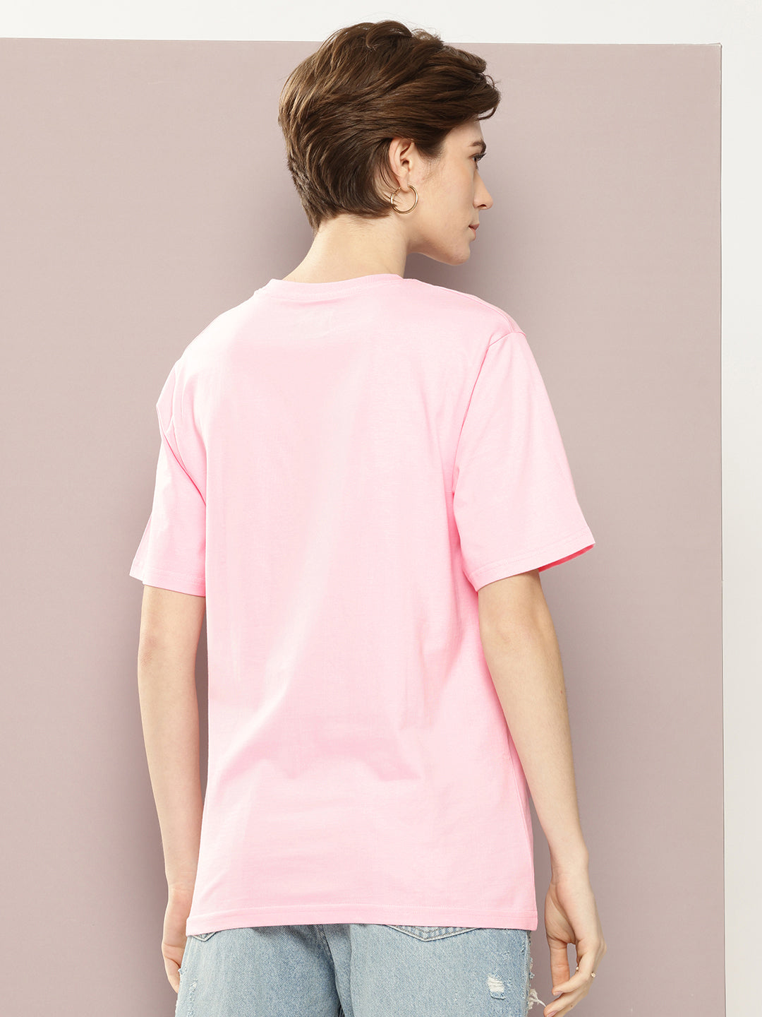 Womens Half Sleeve Round Neck Printed Oversized Fit Tshirts