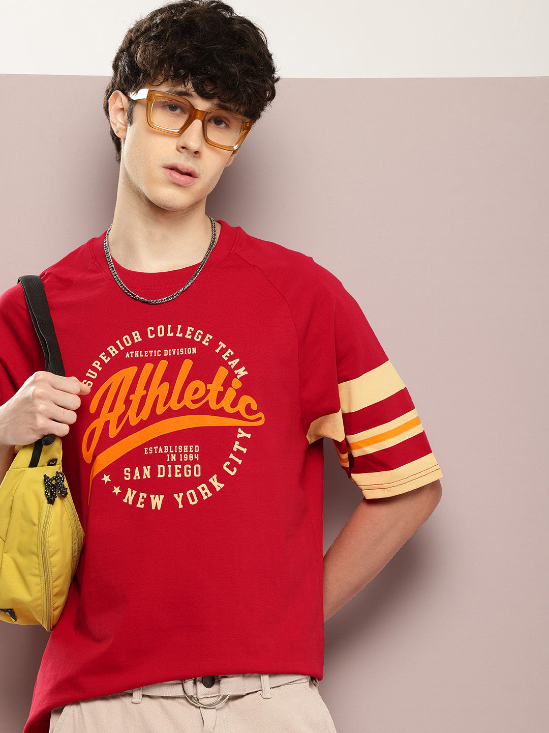 Mens Half Sleeve Round Neck Printed Oversized Fit Tshirts