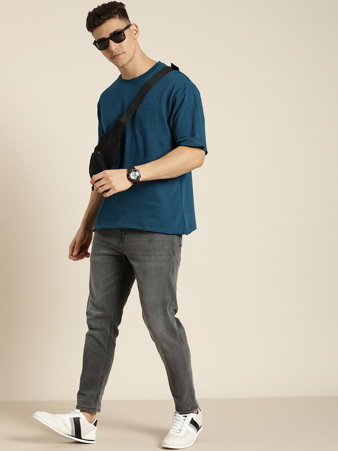 Mens Half Sleeve Round Neck Oversized Fit T-Shirts