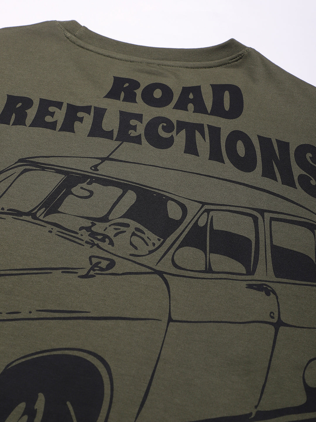 Mens Half Sleeve Drop Shoulder Printed Oversized Fit T-Shirts