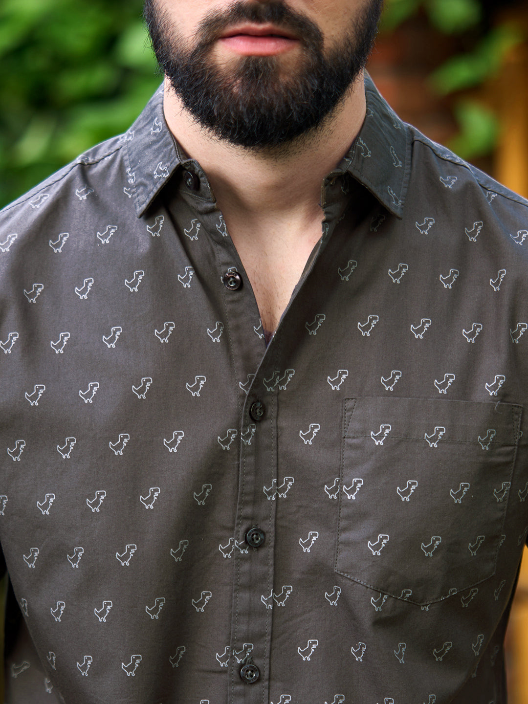 Men All Over Printed Full Sleeve Shirt With Pocket