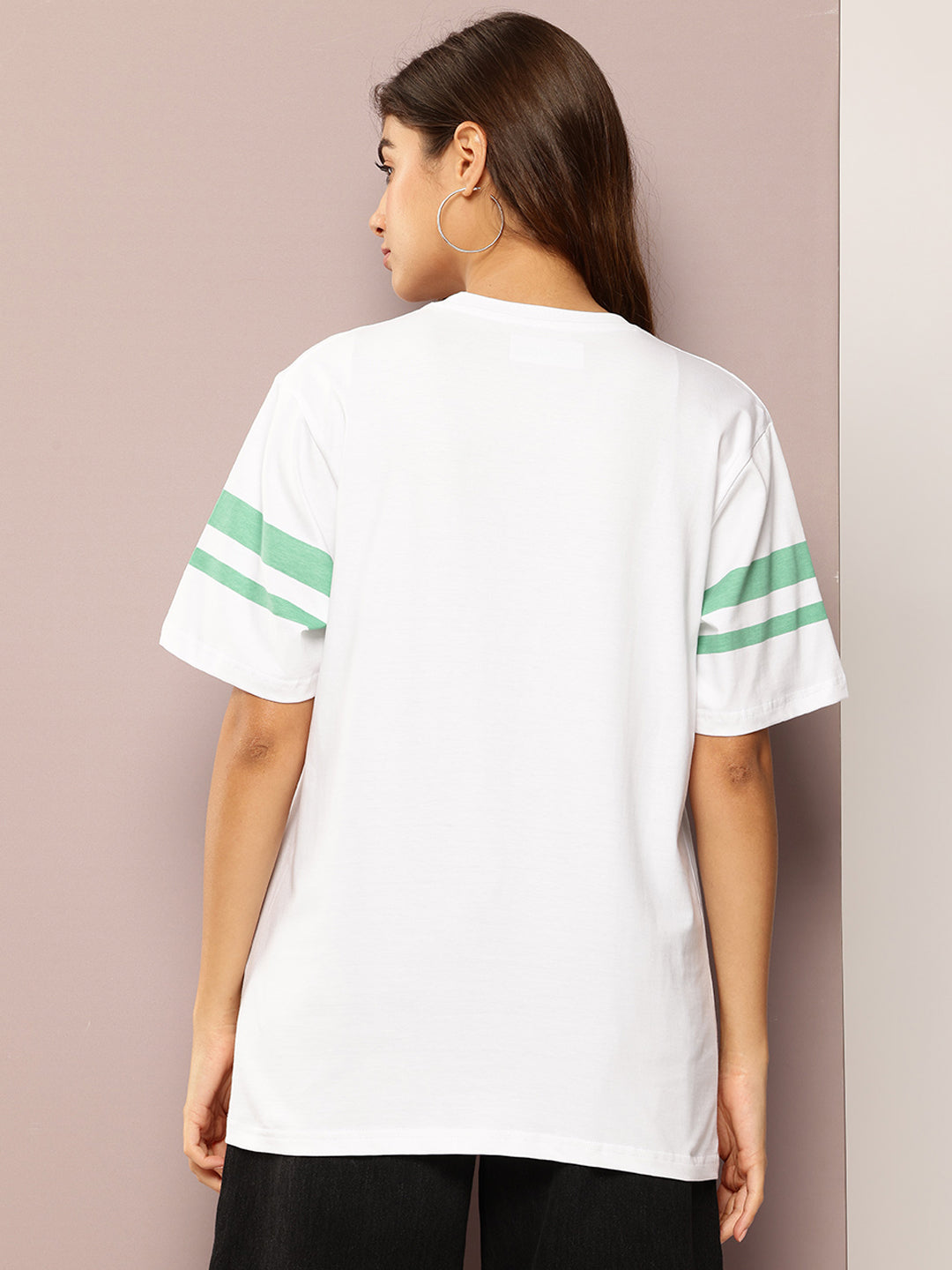 Womens Short Sleeve Printed Oversized Fit Tshirt
