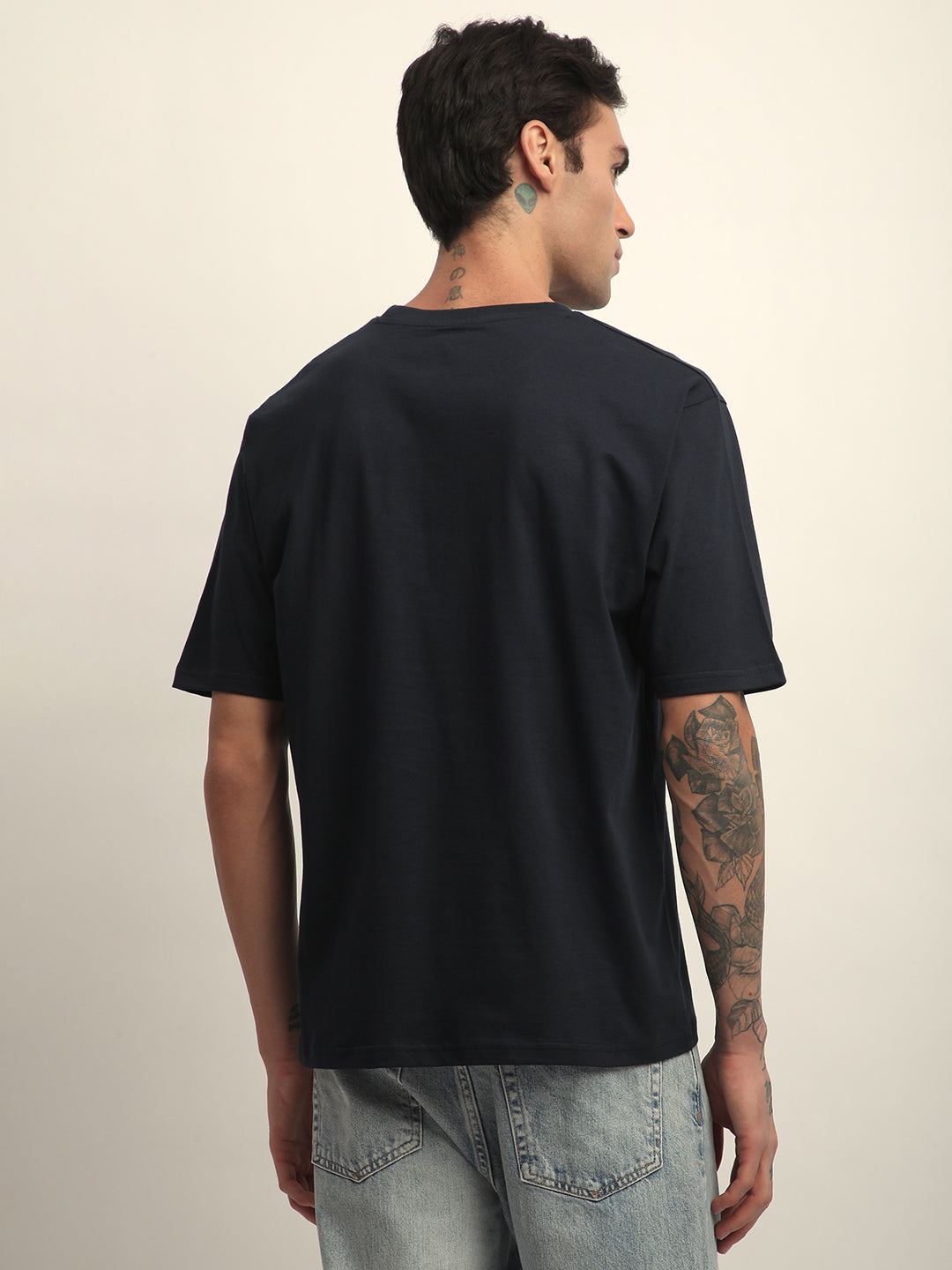 Mens Half Sleeve Round Neck Printed Oversized Fit Tshirts