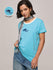 Womens Striped Boxy Regular Fit Cotton T-Shirt