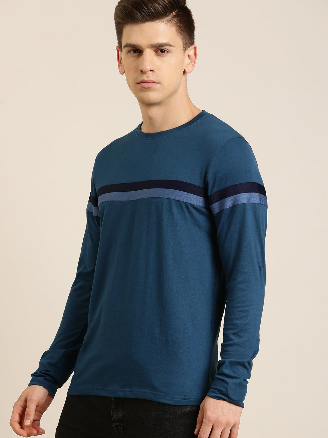 Mens Full Sleeve Round Neck Regular Fit T-Shirts