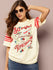 Womens Short Sleeve Printed Oversized Fit Tshirt