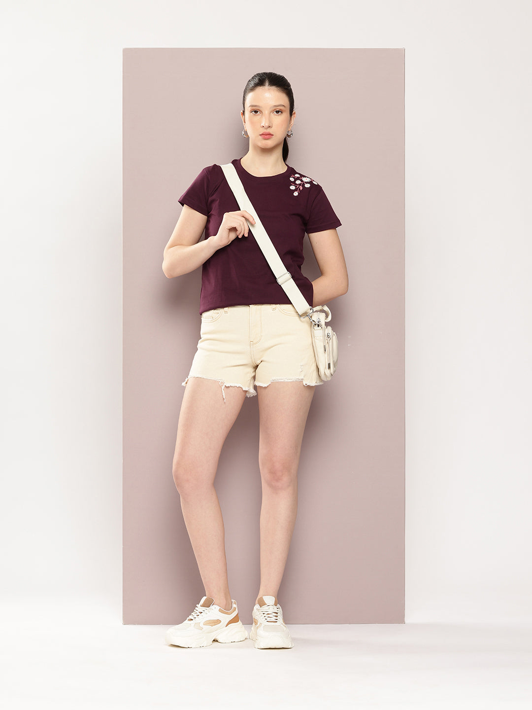 Womens Half Sleeve Round Neck Printed Regular Fit Tshirts