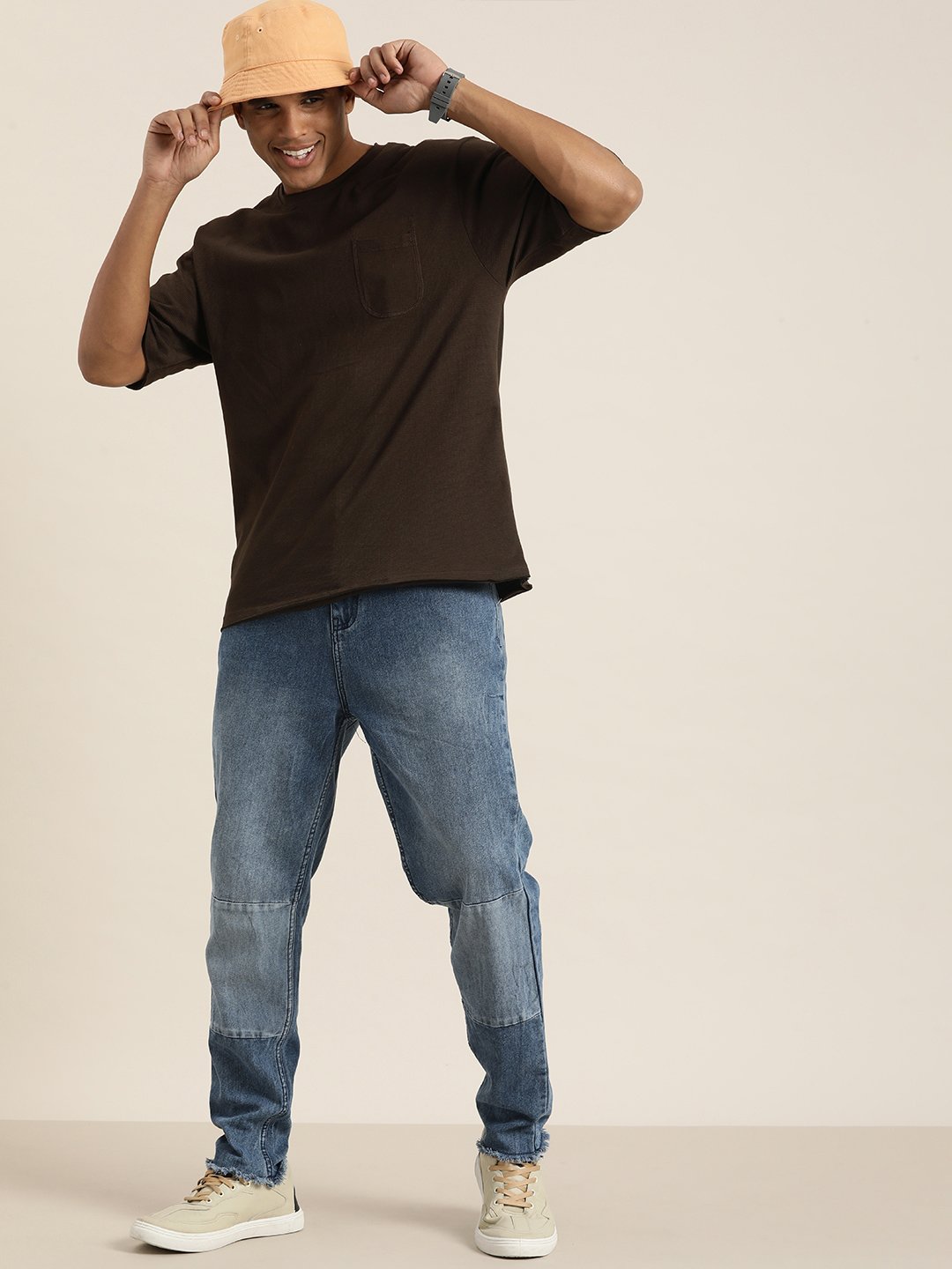 Mens Half Sleeve Round Neck Oversized Fit T-Shirts
