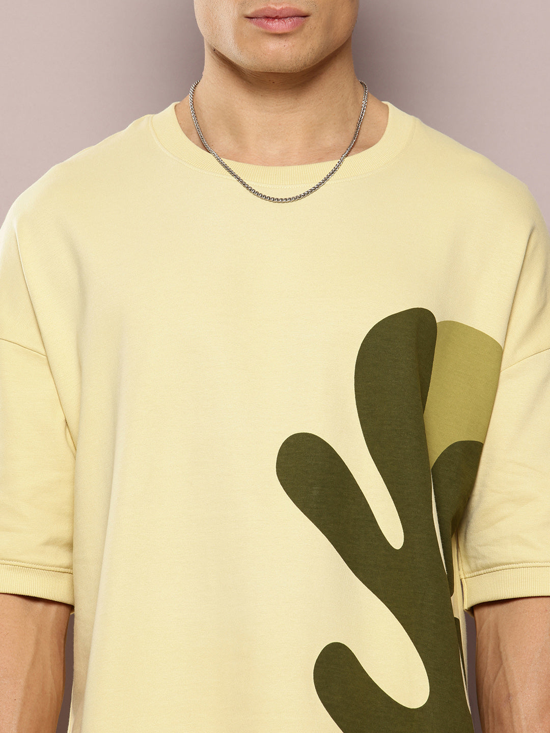 Mens Half Sleeve Round Neck Printed Oversized Fit Tshirts