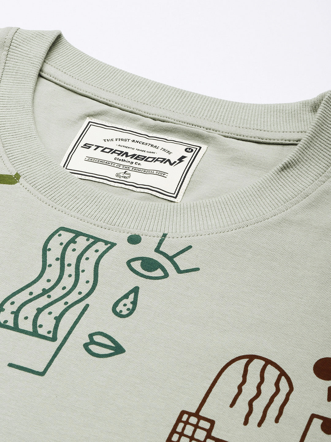Mens Half Sleeve Drop Shoulder Printed Oversized Fit T-Shirts