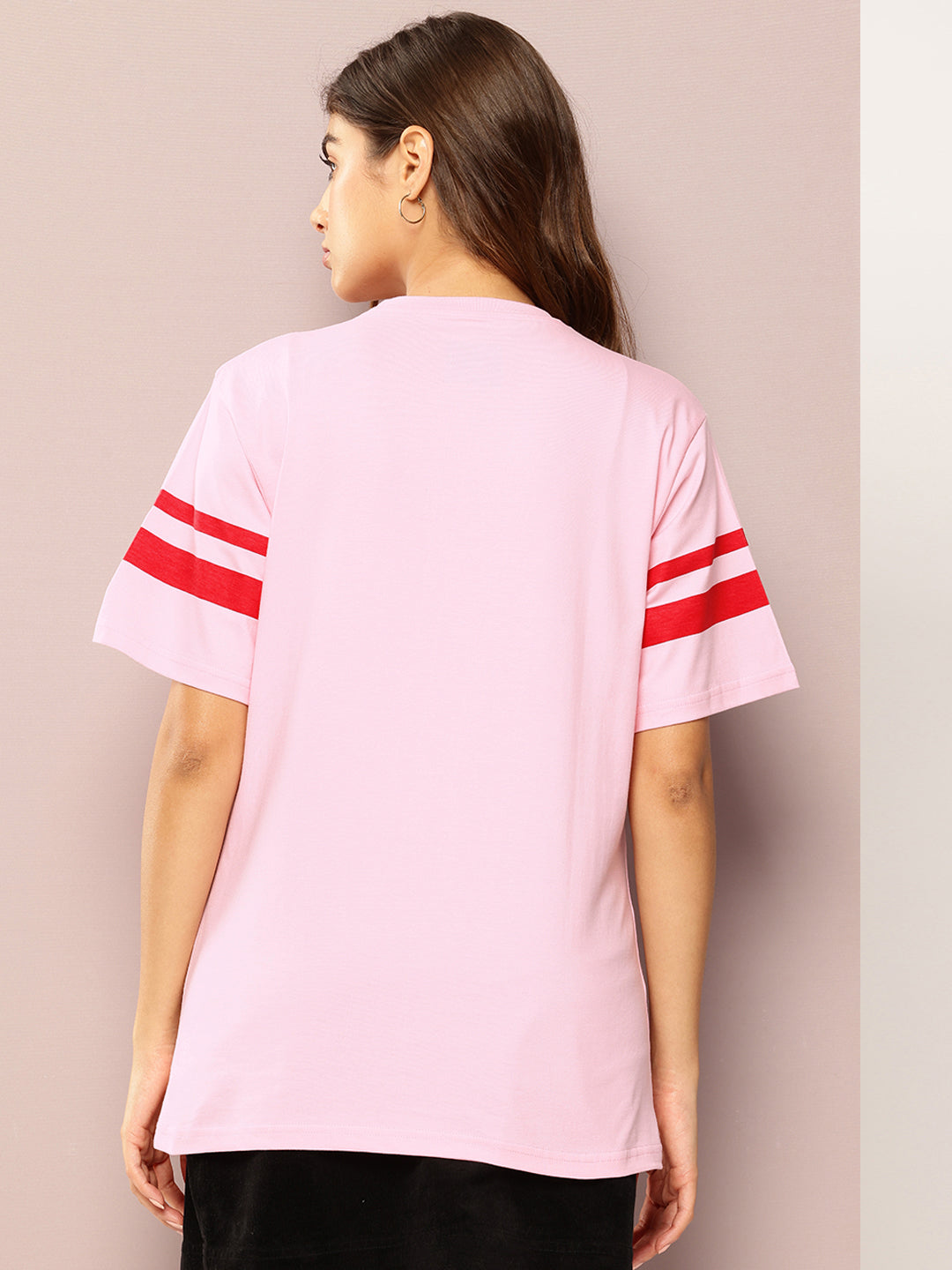 Womens Short Sleeve Printed Oversized Fit Tshirt