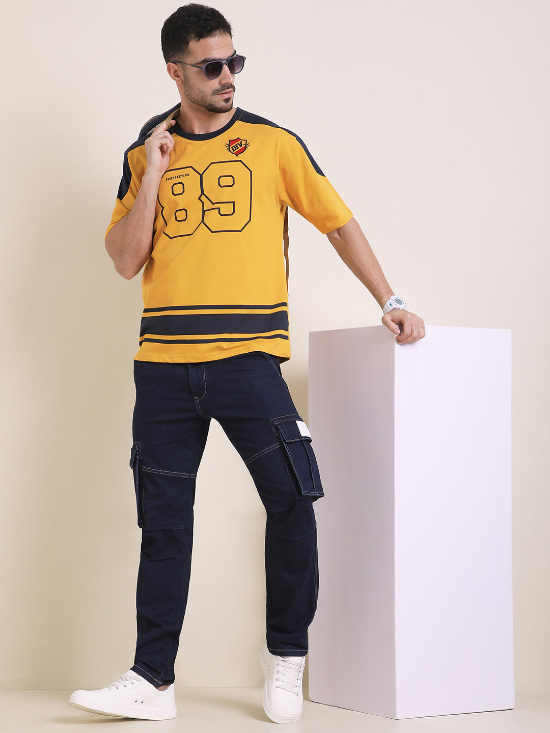 Mens Half Sleeve Round Neck Printed Oversized Fit Tshirts