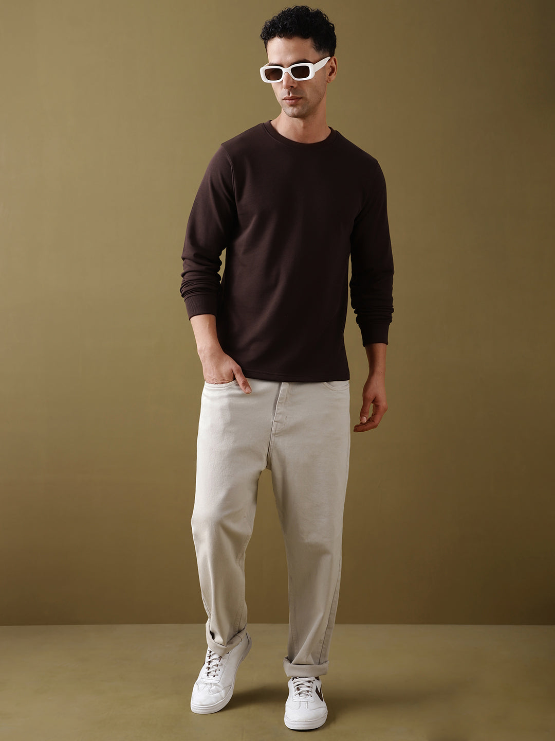 Mens Full Sleeve Round Neck Regular Fit T-Shirts