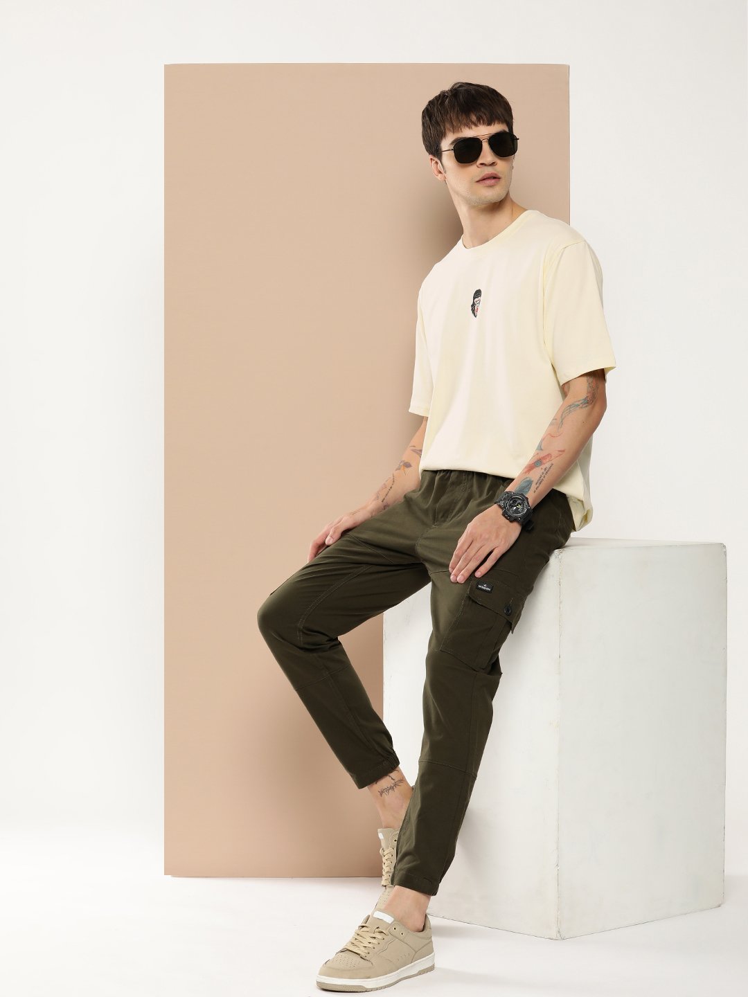 Mens Half Sleeve Round Neck Oversized Fit T-Shirts