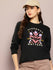 Womens Full Sleeve Round Neck Printed Oversized Fit Tshirts