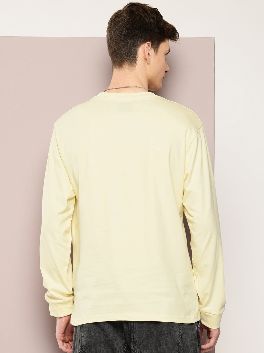 Mens Full Sleeve Round Neck Printed Oversized Fit Tshirts
