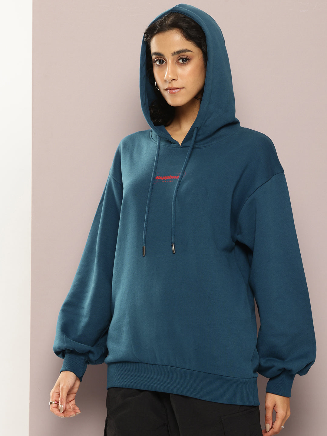Womens Long Sleeve Oversized Hooded Sweatshirt