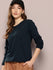 Womens Full Sleeve Round Neck Solid Relaxed Fit Tshirts